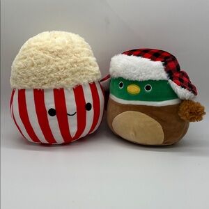 Cute Plush Holiday Toy Set with Red and Green Accents